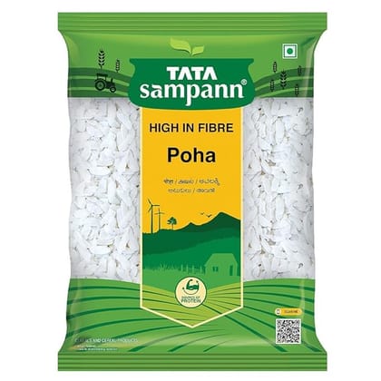 Tata Sampann | High in Fibre Popular Poha (Thick) | 1 Kg Pack