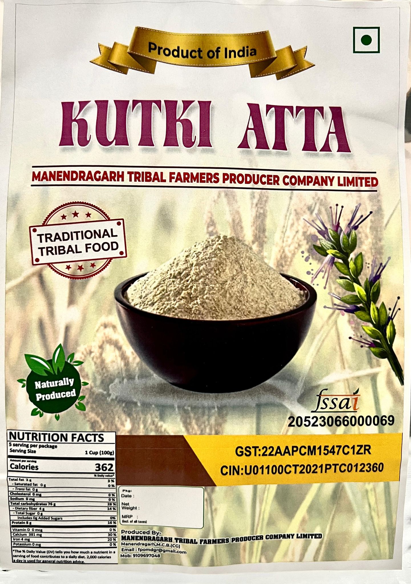 Kutki Flour (Atta)