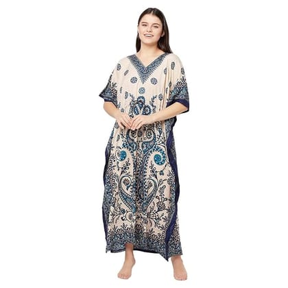 Ukal Women's Long Kaftan Maxi Caftan Gown Top Night Kaftan