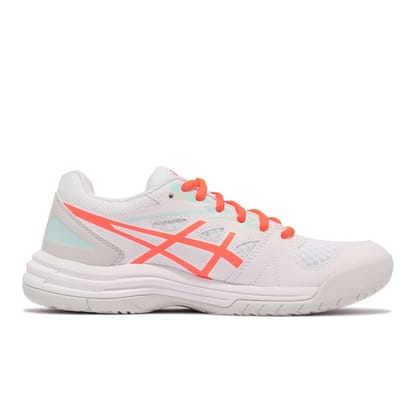 Asics Women's Upcourt 4 White Indoor Court Shoes