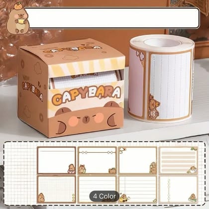 KTRS ENTERPRISE Unique Stationery Capybara-Themed Sticky Notes, 256 Sheets - Assorted Designs, Easy Tear, Full Adhesive, Ideal For Office, Students & Home Use