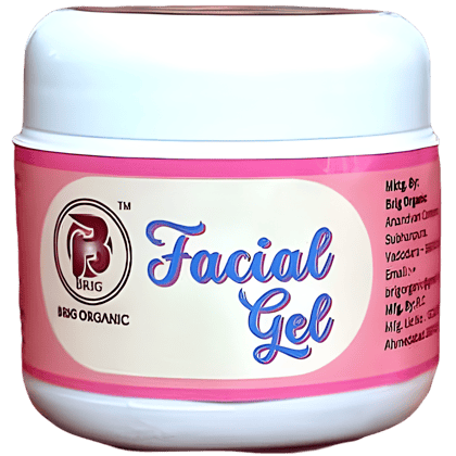 BRIG Facial Gold Gel | With Vitamin E,Turmeric & Galnut | Face Moisturize & Glow|For Men & Women 100gm.