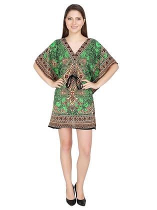 Ukal Women Fashion Short Kaftan Paisley Prined Tunic Tank Top Night Kaftan