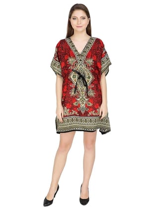 Ukal Women Fashion Short Kaftan Paisley Prined Tunic Tank Top Night  Kaftan