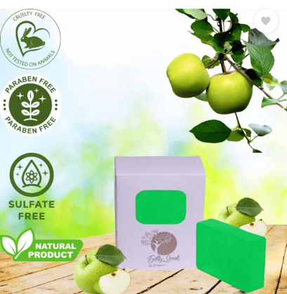 Earthy Scents Green Apple Glycerin Soap  (100 g)