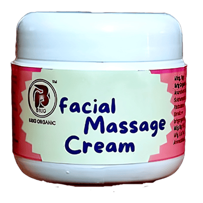 BRIG Facial Gold Massage Cream |Face Glow Made With Wheat Germ, Vitamin C, Turmeric, Galnut, Rose | Improve Skin Texture Massage Cream 100gm.