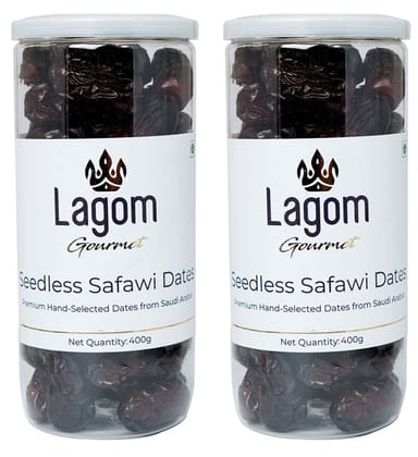 Lagom Gourmet Seedless Saudi Safawi Dates 200g | All Natural | No Preservatives | No Added Sugar | Gluten Free | Vegan | Plant Based | Non GMO | Dates Dry Fruits | Khajur | Khajoor | Khejur