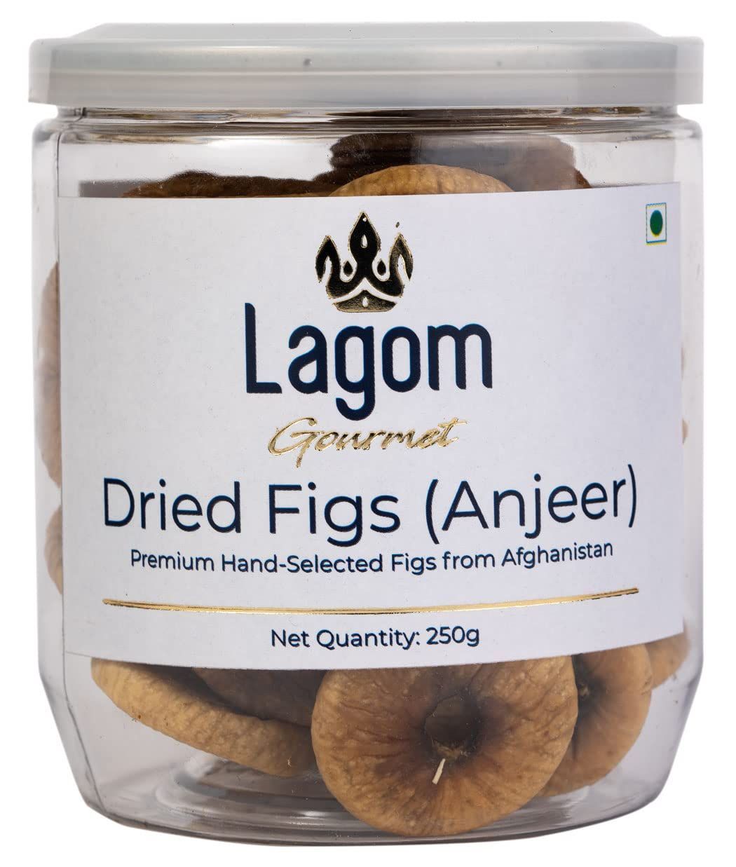 Lagom Gourmet Dried Figs / Anjeer 250g | All Natural | No Preservatives | No Added Sugar | Gluten Free | Vegan | Non GMO | Plant Based | Figs Dry Fruit | Anjeer Dry Fruit