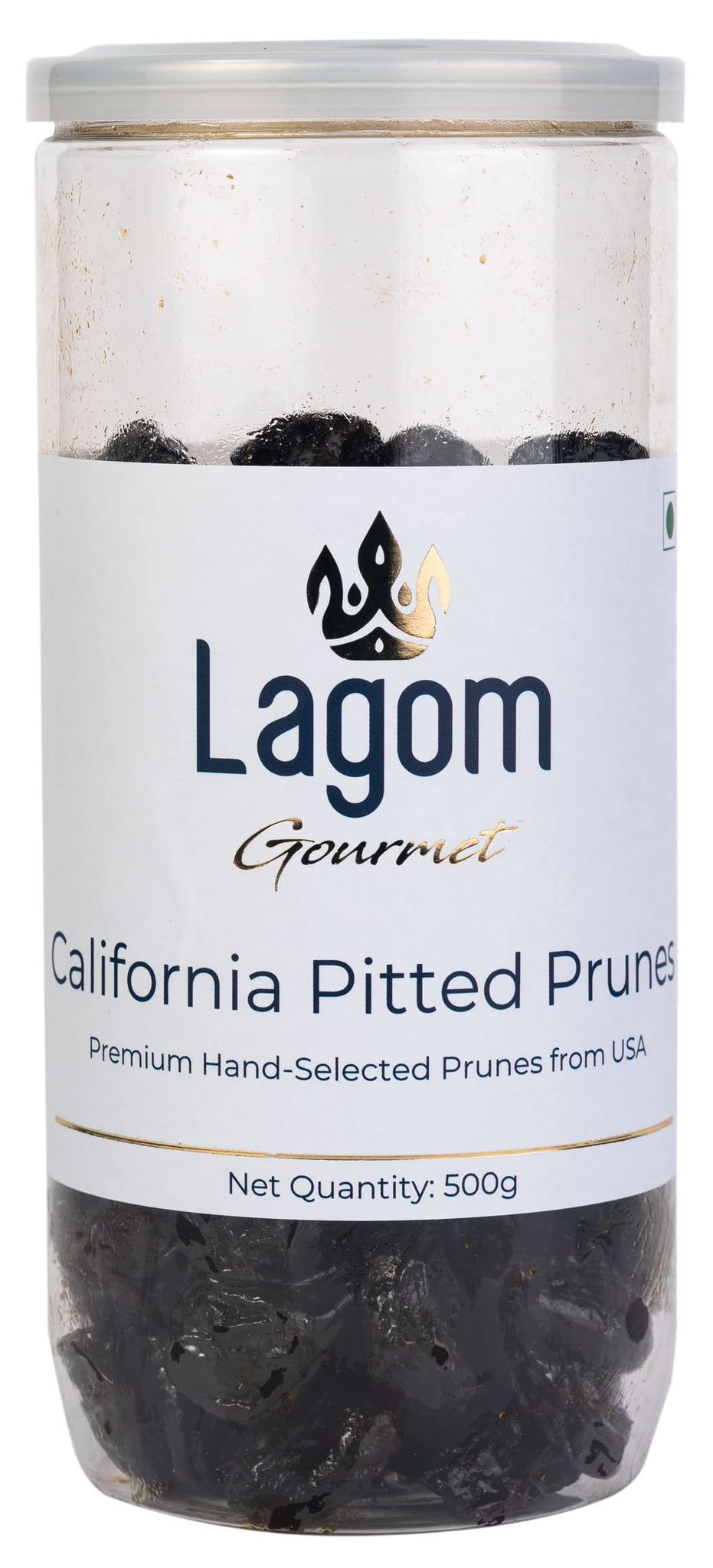 Lagom California Pitted Prunes 500g | Dried Plums | No Added Sugar | Gluten Free | Vegan | Non GMO | Dry Fruits