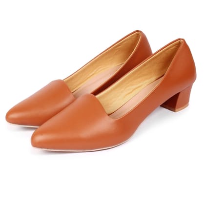 Women Heel Pump TAN