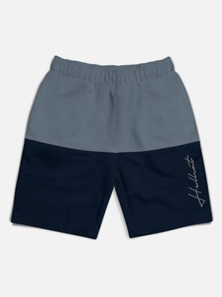 Trendy Typographic color-blocked With Branding Printed Shorts for Boys