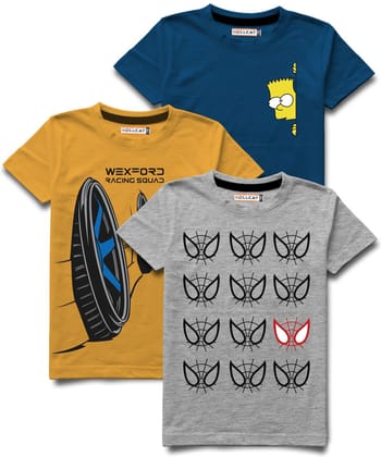 Trendy Pack of 3 Printed Half Sleeve T-shirt for Boys