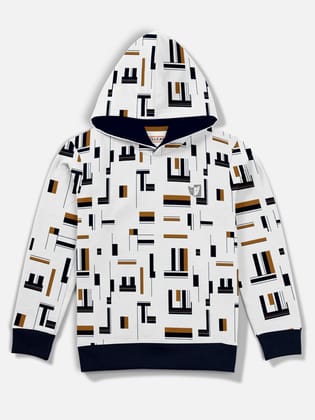 White Trendy Hoodie Sweatshirt for Boys