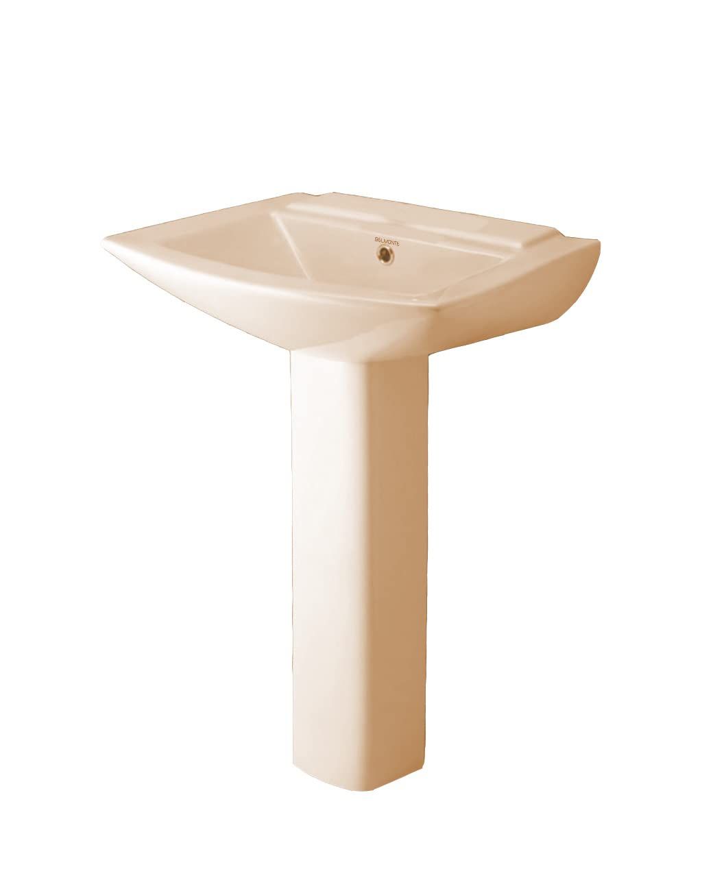 Belmonte Wash Basin Altis 23 Inch x 17 Inch with Pedestal - Ivory