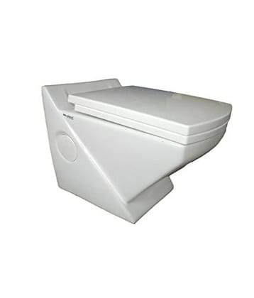 Belmonte Wall Hung Water Closet Crystal with Seat Cover - White