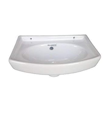 Belmonte Ceramic Wall Hung/Wall Mount Small Wash Basin 405 14 Inch x 9 Inch - White