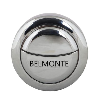 Belmonte Replaceable Round Dual Flush Push Button with 2 Bar for Lid Cover of Toilet Water Tank Flushing 58mm / Flush Tank Fittings for Western Commode/EWC Lid Hole Should be at Least 58MM/2.3"