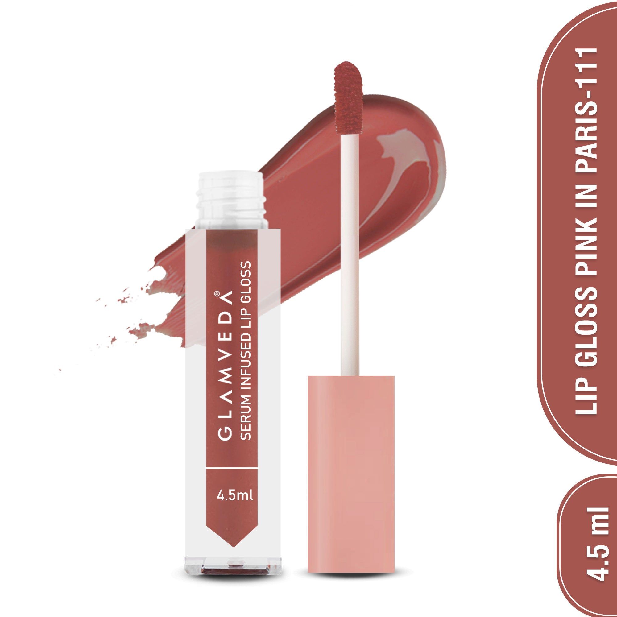 Glamveda High Shine Serum Infused Lip Gloss - Pink (Pink in Paris - 111) 4.5ml