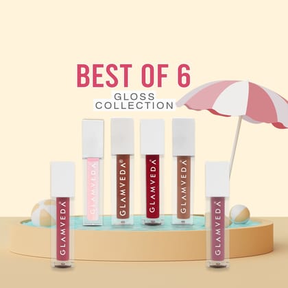 Glamveda X Rashami Desai's Best of 6 Mini Lip Gloss collection