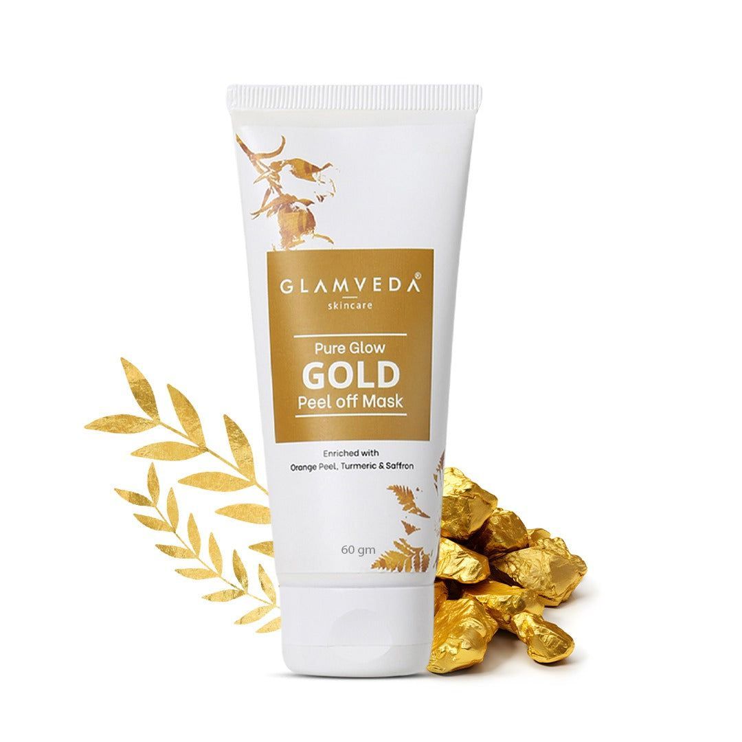 Glamveda Pure Glow Gold Peel Off Mask Enriched With Orange Peel | 60gm