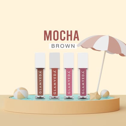 Glamveda X Rashami Desai Mini Liquid Lipstick Mocha Browns Combo 4.8ml