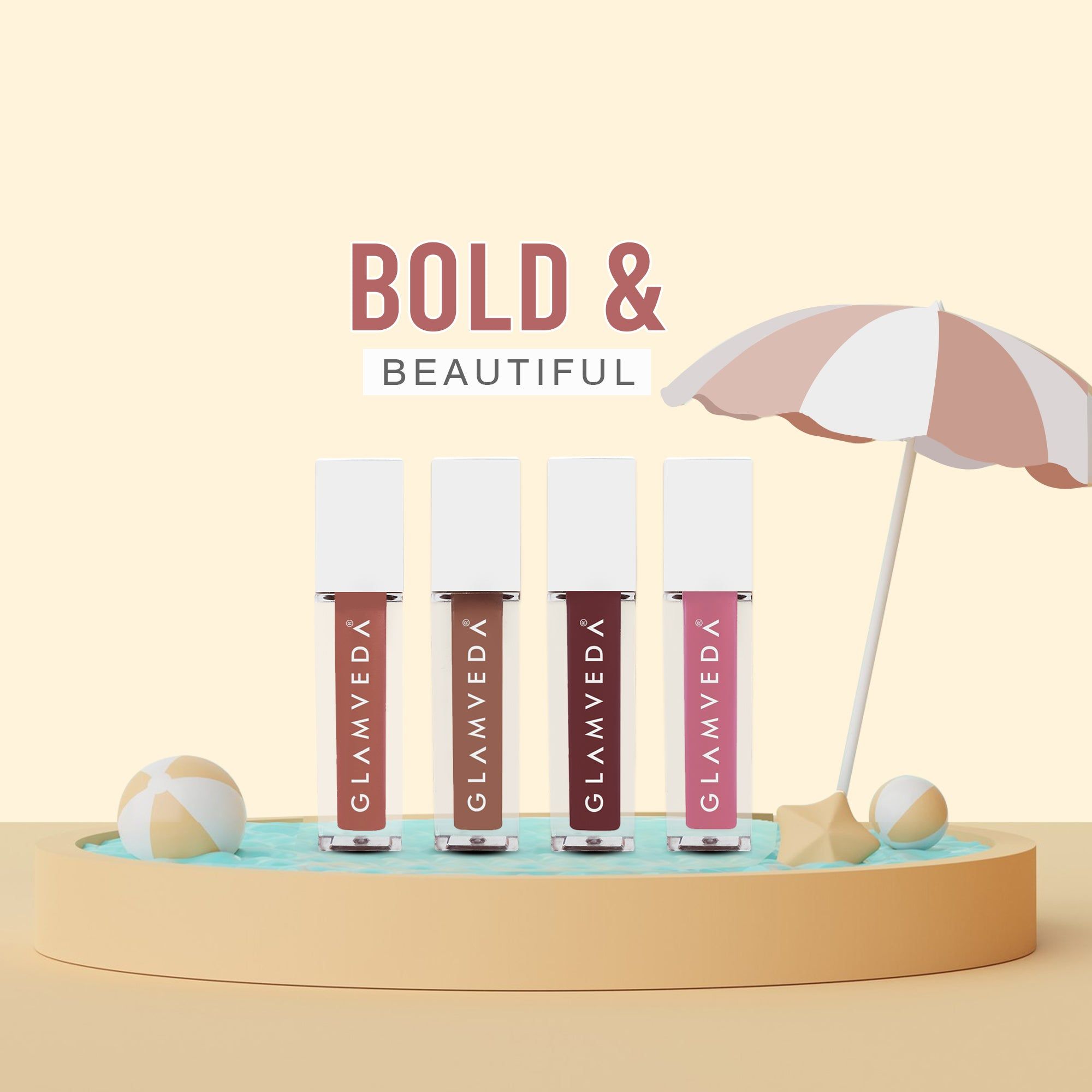 Glamveda X Rashami Desai Mini Liquid Lipstick Bold & Beautiful Combo 4.8ml