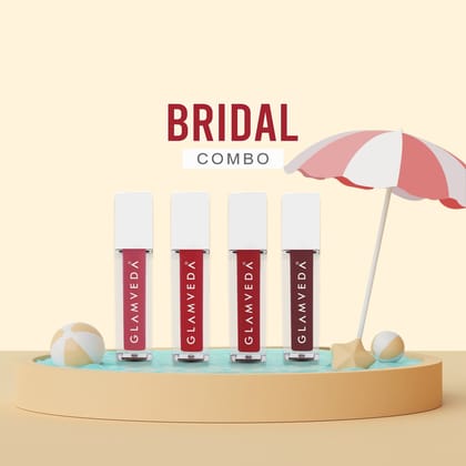 Glamveda X Rashami Desai Mini Liquid Lipstick Bridal Combo 4.8ml