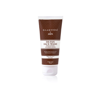 Glamveda Men De Tan Face Wash With Natural Scrubbing Beads