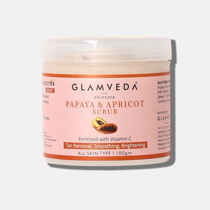 Glamveda papaya anti tan face scrub