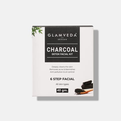 Glamveda Charcoal Detox & Anti Pollution Facial Kit 40gm