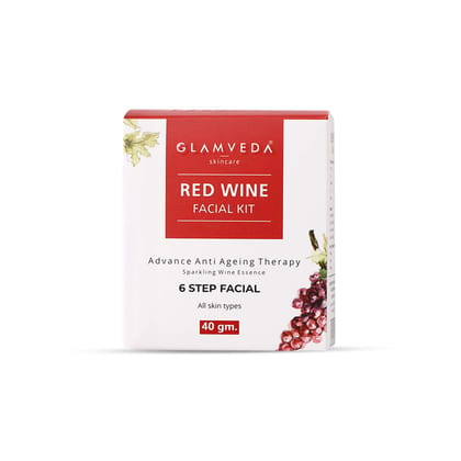 Glamveda Red Wine Advance Anti Ageing Facial kit 40gm