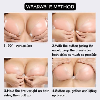 Women's Reusable Nipple Cover - Silicone Nipple Cover Bra Pad - Adhesive Reusable Nipple Pads - Thin Silicone Nipple Cover Pasties