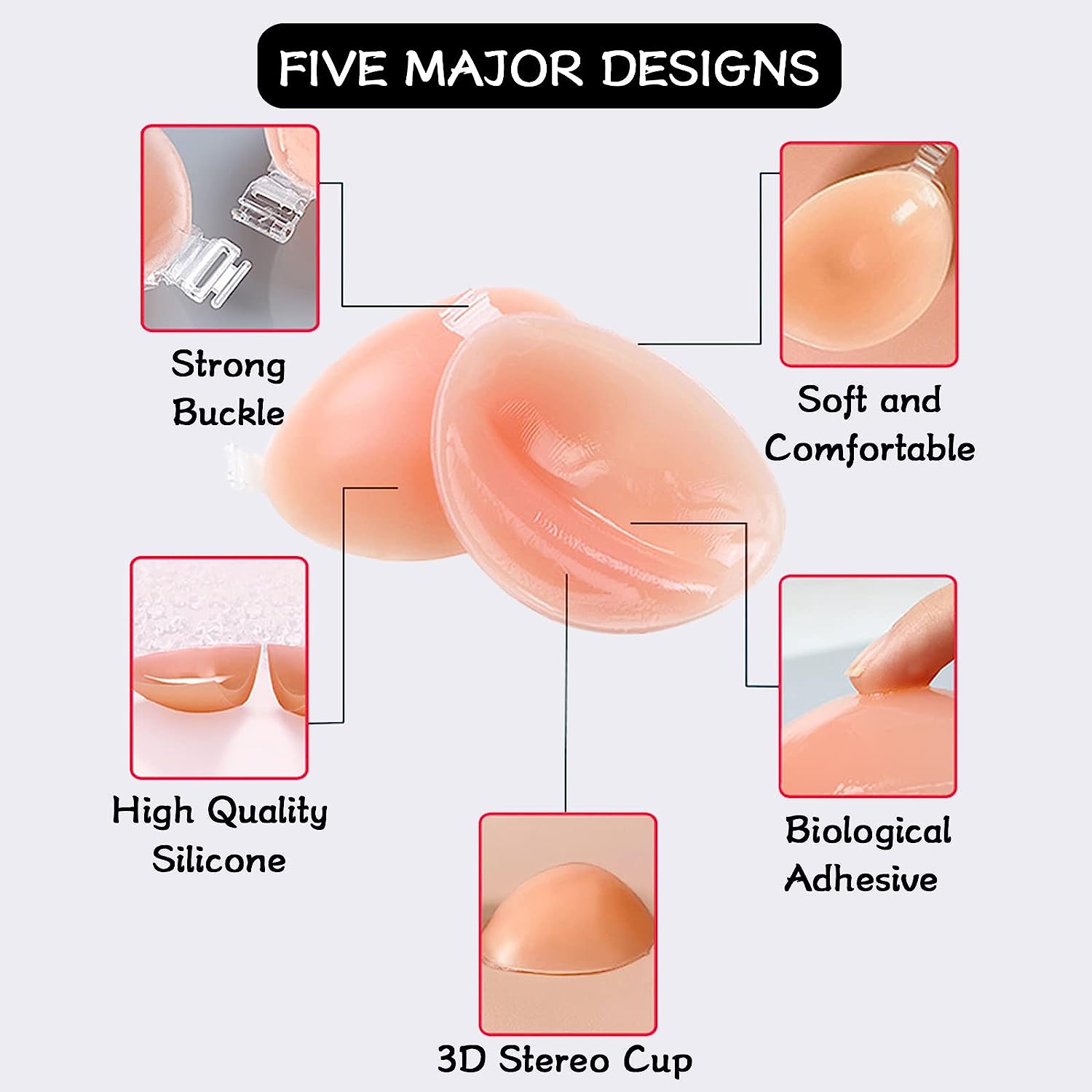 Women's Reusable Nipple Cover - Silicone Nipple Cover Bra Pad - Adhesive Reusable Nipple Pads - Thin Silicone Nipple Cover Pasties