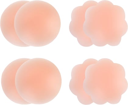 Women's Reusable Nipple Cover - Silicone Nipple Cover Bra Pad - Adhesive Reusable Nipple Pads - Thin Silicone Nipple Cover Pasties