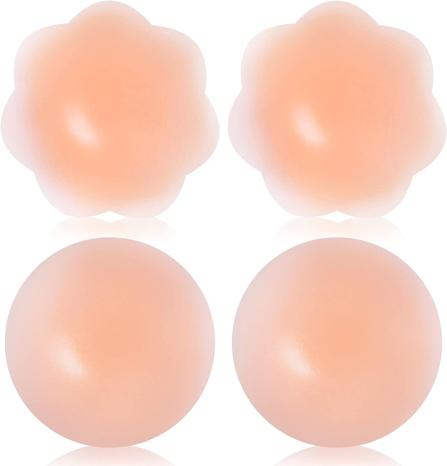 Women's Reusable Nipple Cover - Silicone Nipple Cover Bra Pad - Adhesive Reusable Nipple Pads - Thin Silicone Nipple Cover Pasties