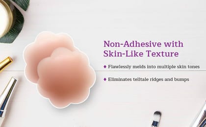 Women's Reusable Nipple Cover - Silicone Nipple Cover Bra Pad - Adhesive Reusable Nipple Pads - Thin Silicone Nipple Cover Pasties