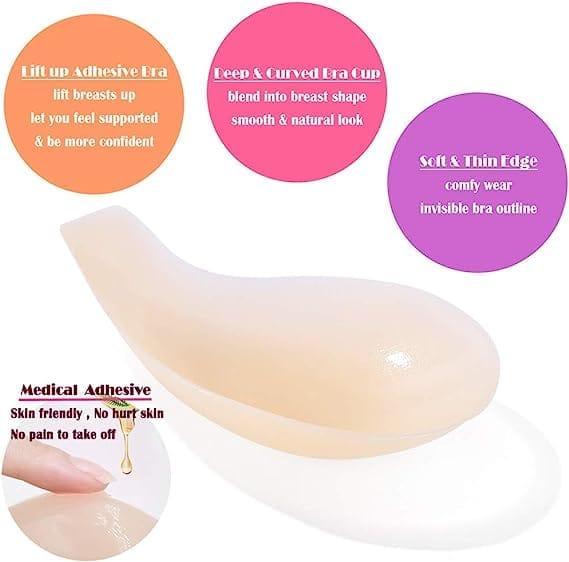 Women's Silicone Non-Padded Wire Free Stick On Bra