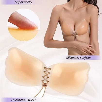 Women's Silicone Non-Padded Wire Free Stick On Bra