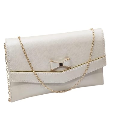 Magnifique Women's Hand/Sling/Side Bag/purse Polyurethane Western (White)