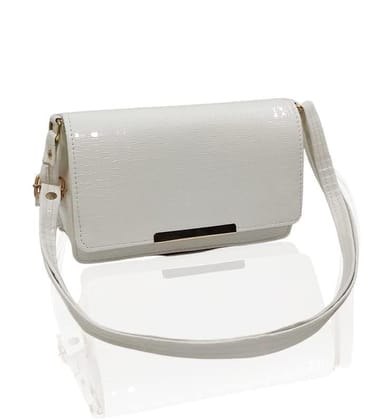 Magnifique Women's Hand/Sling/Side Bag/purse Polyurethane Western (White)