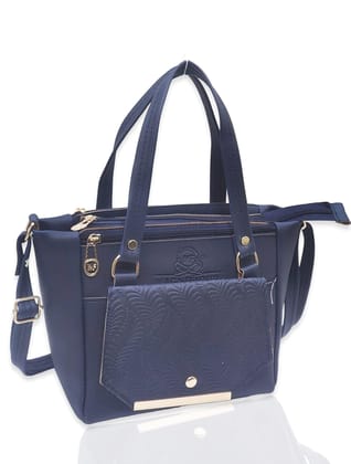 Magnifique Polyurethane ?Women's Hand/Sling/Side Bag/Purse? (Free Size_Blue)