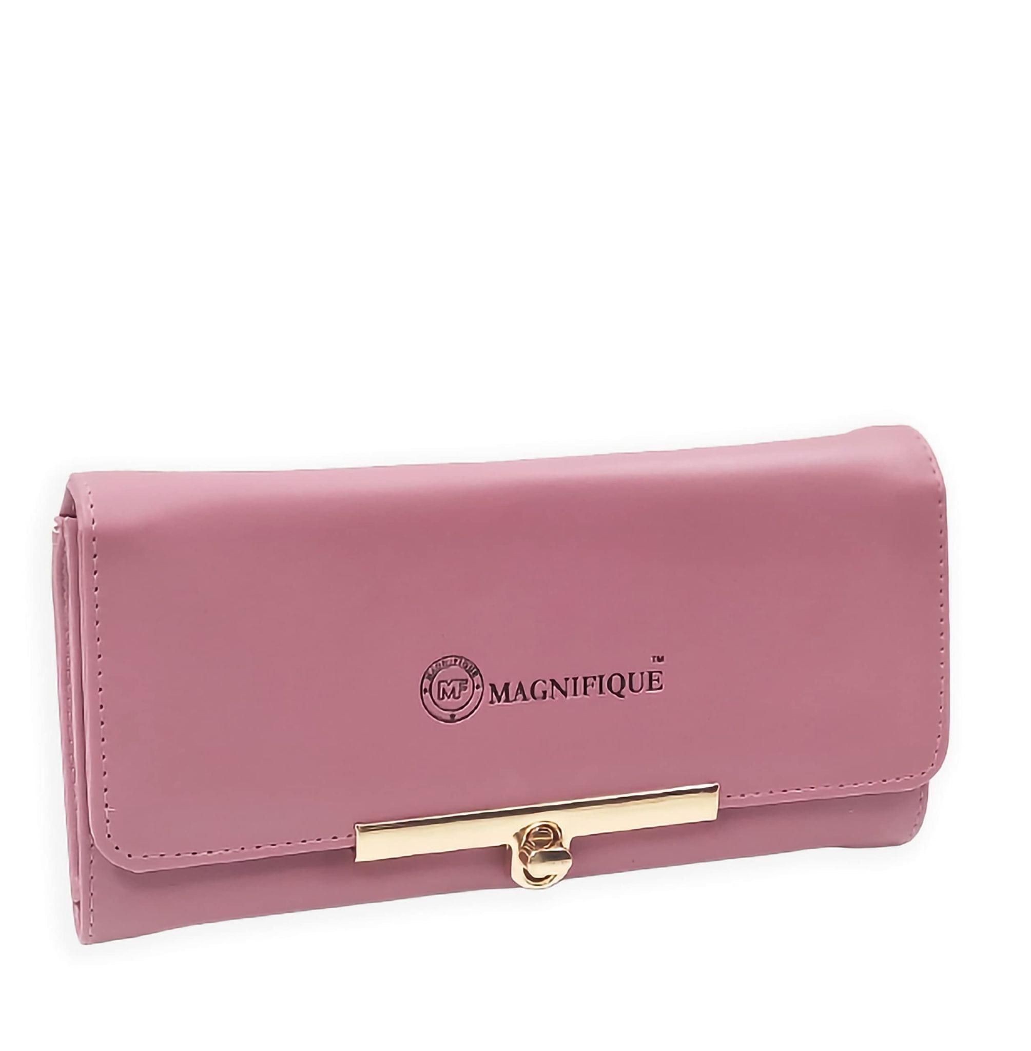 Magnifique Women's Hand/Sling/Side Bag/purse Polyurethane Western (Pink)