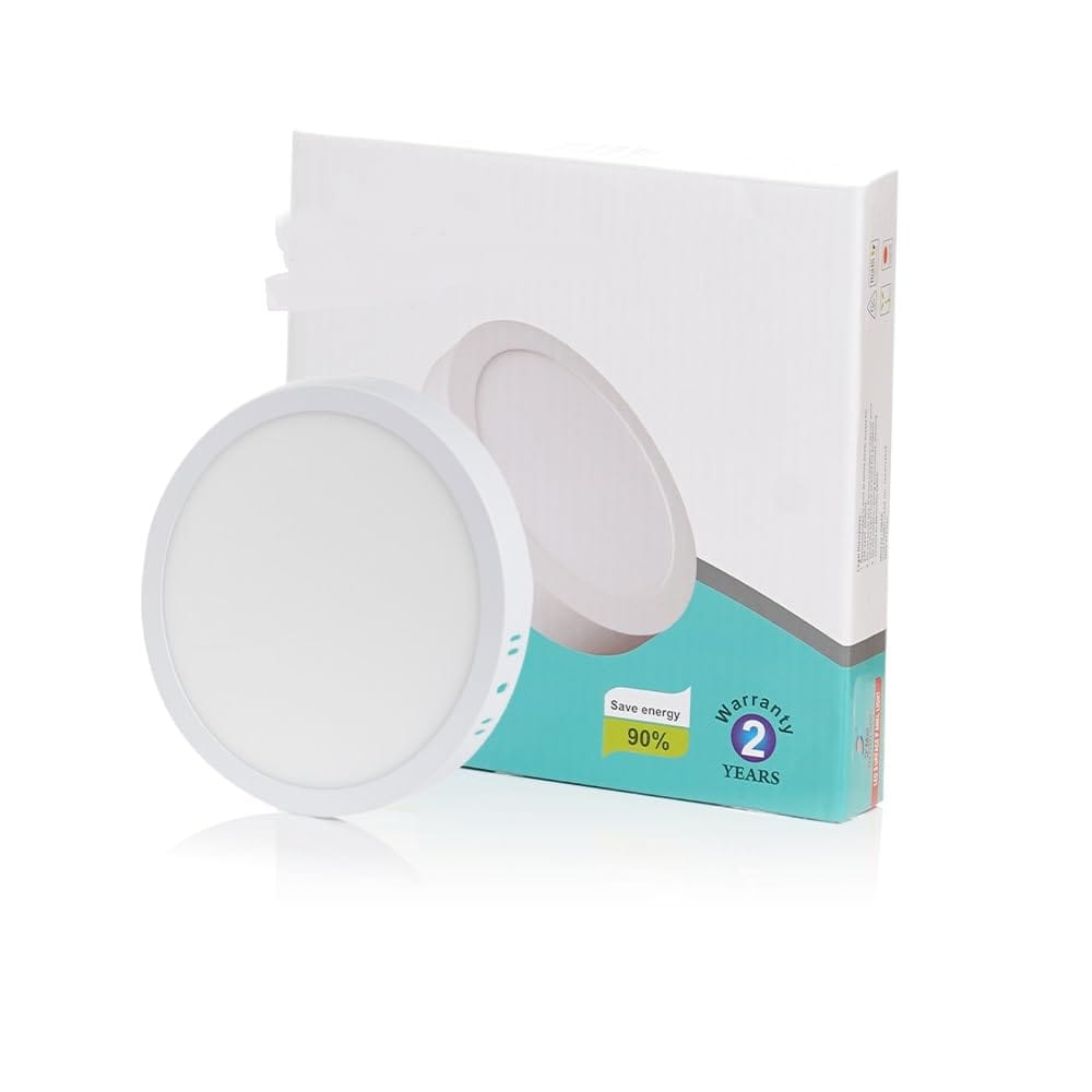 12 Watt Round Surface Warm White Led Panel Lights with IC Driver Energy Saver