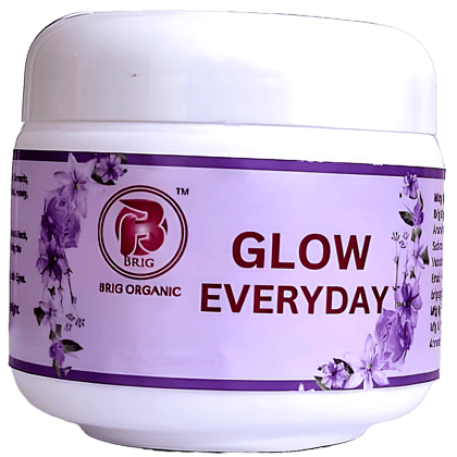 BRIG Glow Everyday Cream for Face Glowing | Made with Aloe Vera, Vitamin & Turmeric | Skin Deep Moisturizing Cream | Improves Natural Fairness 100gm.