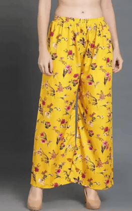 Women Regular Fit Multicolor Crepe Trousers