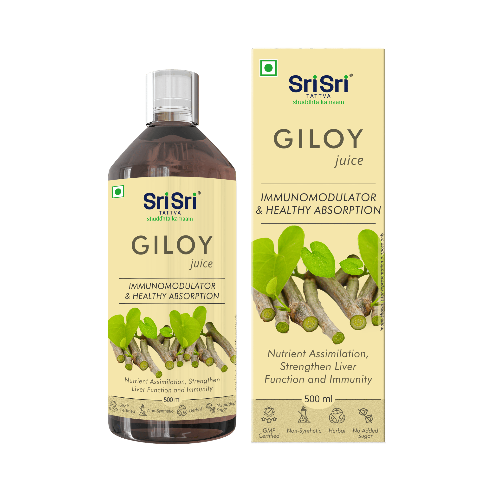 Sri Sri Tattva Giloy Juice | Enhances Memory, Improves Health | 500ml