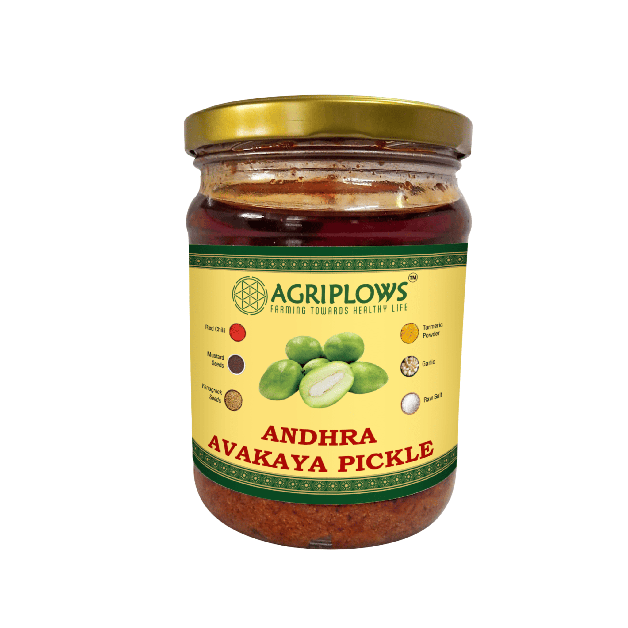 Agriplows Andhra Avakaya Pickle, 500 g