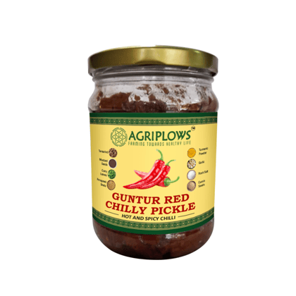 Agriplows Guntur Red Chilly Pickle, 500 g