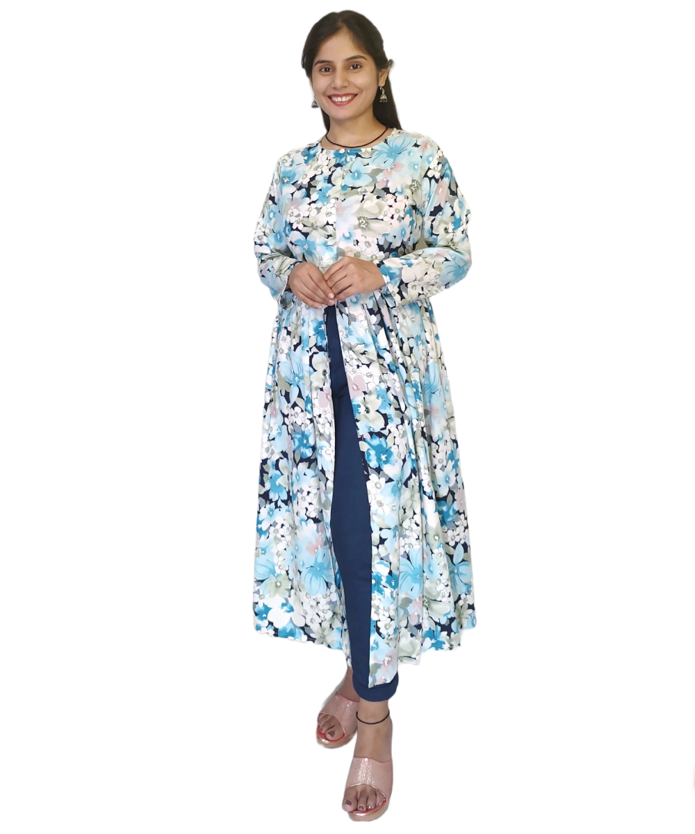 Women's Floral Print Crepe  Dress