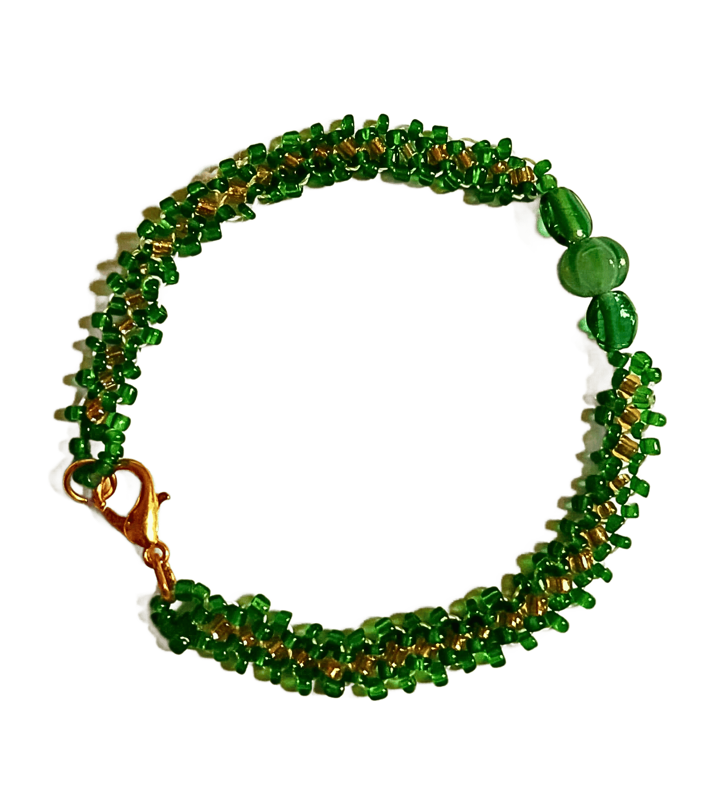 Handmade Pumpkin and Seed Bead Bracelet-(BL-18)